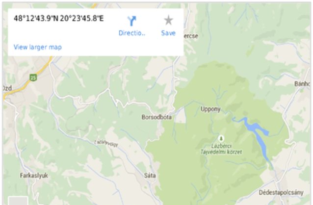 Statikus Borsodbta térképe