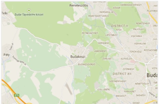 Statikus Budakeszi térképe