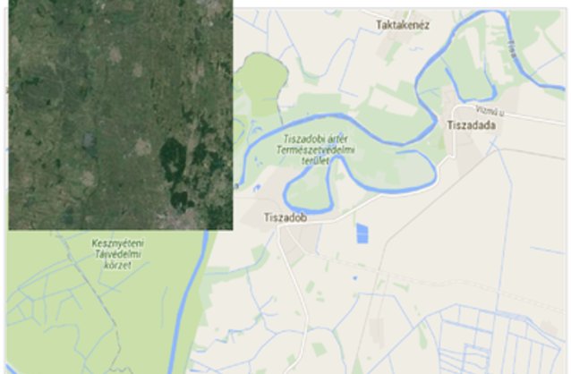 Statikus Tiszadob térképe